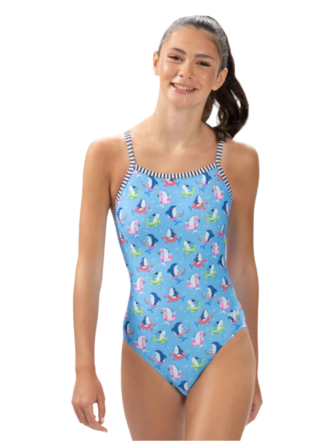 Dolfin Uglies Fin Floats V-Back One Piece Size 28