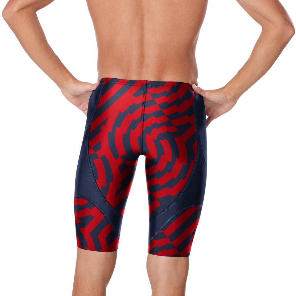 Speedo Navy/Red Vortex Maze Jammer Size 30