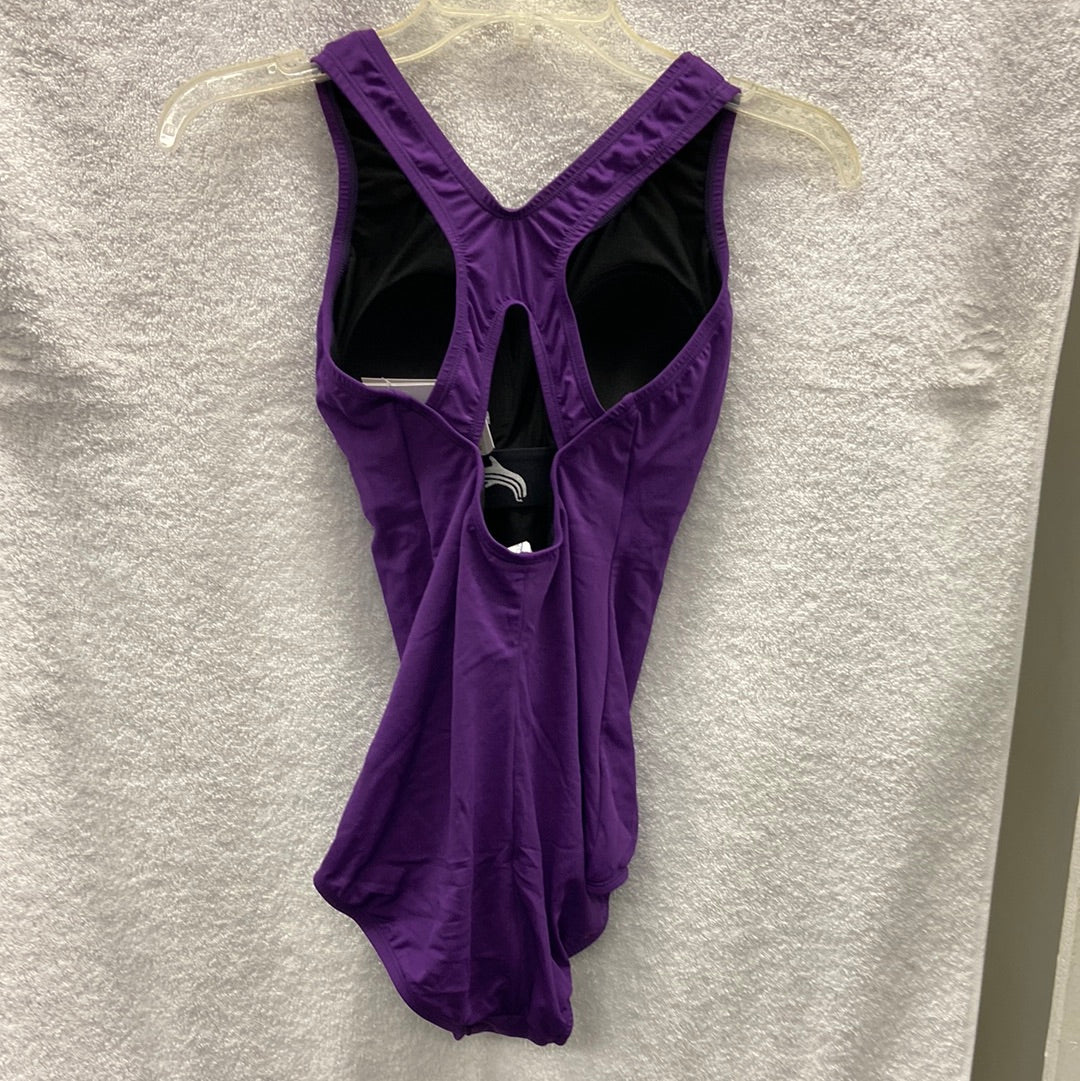 Dolfin Eggplant H Back One Piece Suit Size 12