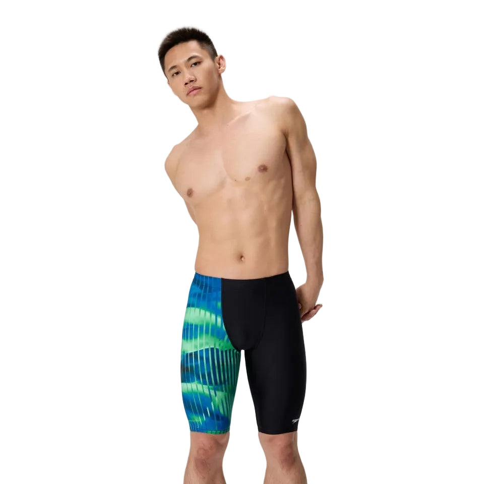 Speedo Blue/Green Linear Lava Jammer Size 34