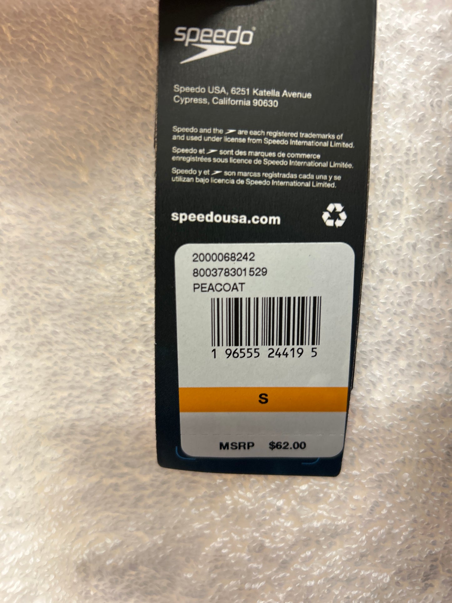 Speedo Hydro Square Leg Peacoat Size Small