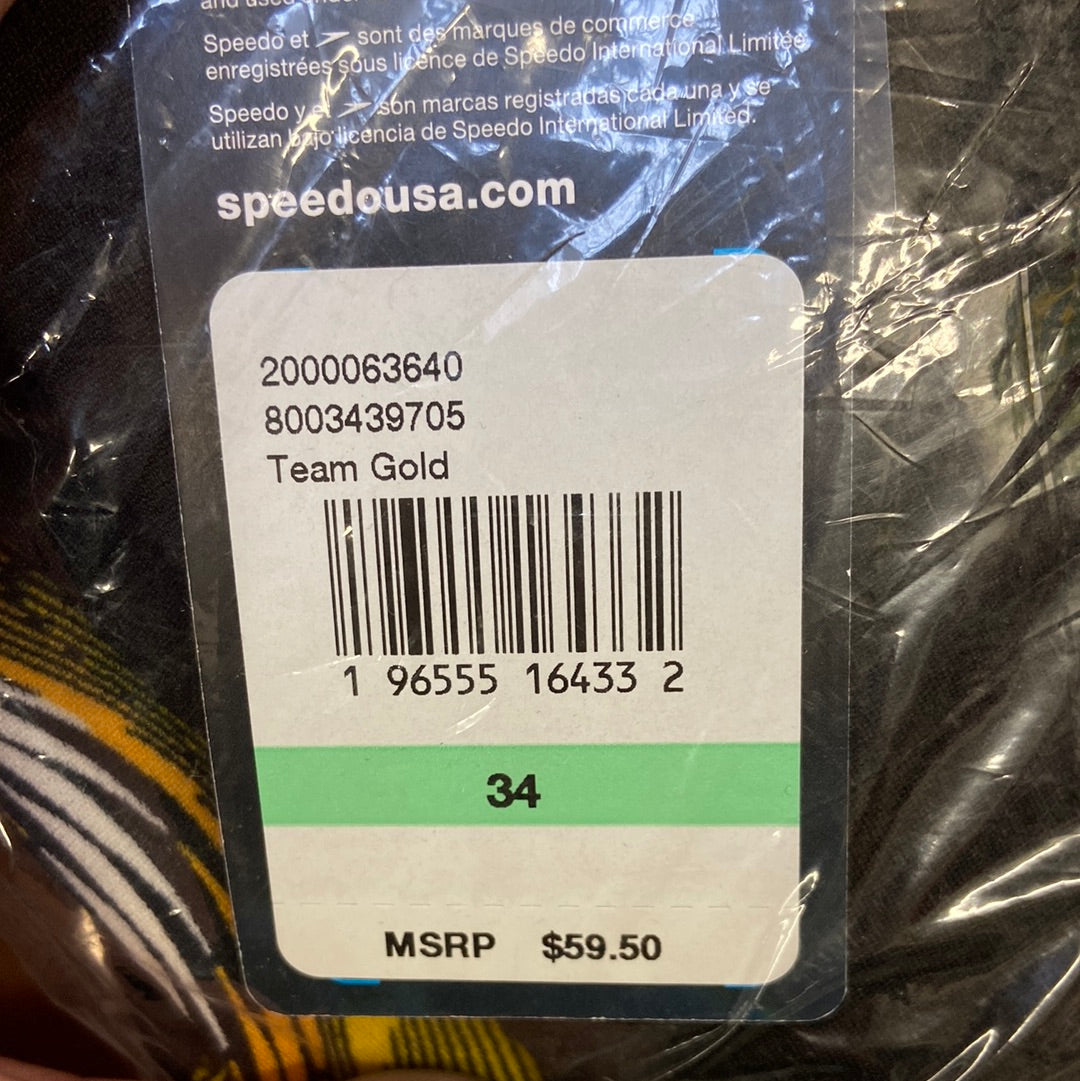 Speedo Endurance+ Team Gold Jammer Size 34