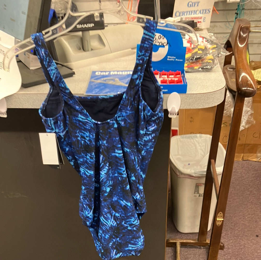 TYR Size 6 Navy Blue Scoop Neck Control Fit Ladies Suit