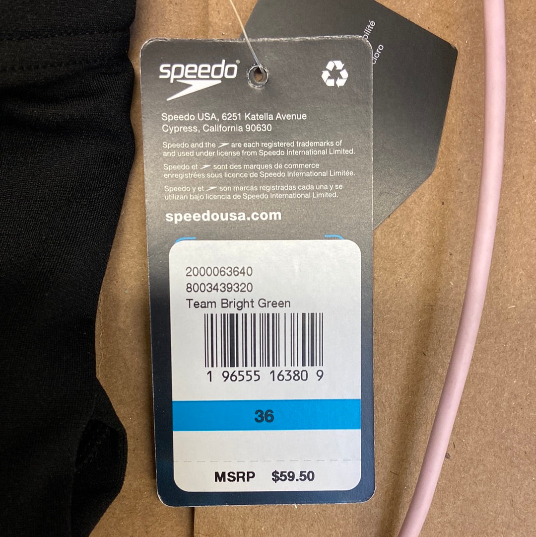 Speedo Endurance+ Team Bright Green Jammer Size 36