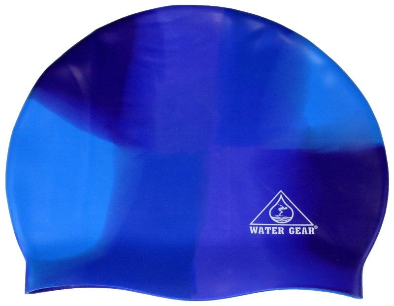 Water Gear Dark Blue/Lite Blue Jazz Silicone Swim Cap