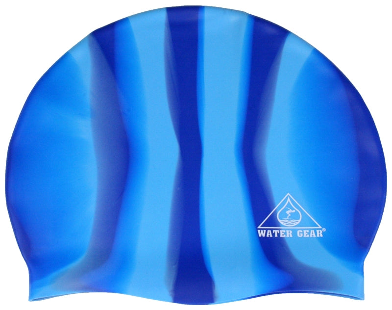 Water Gear Blue/Blue Jazz Silicone Swim Cap
