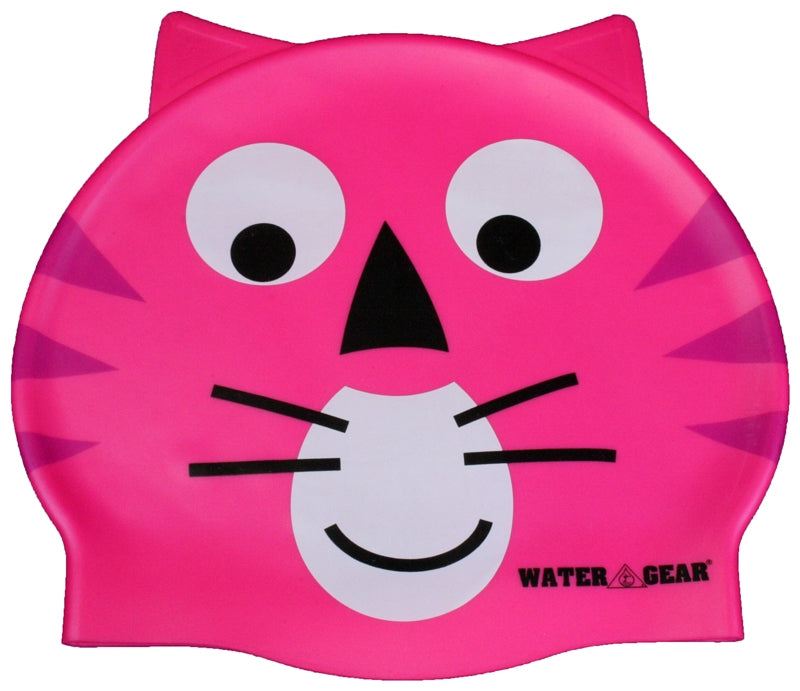 Water Gear Pink Cat Silicone Swim Cap