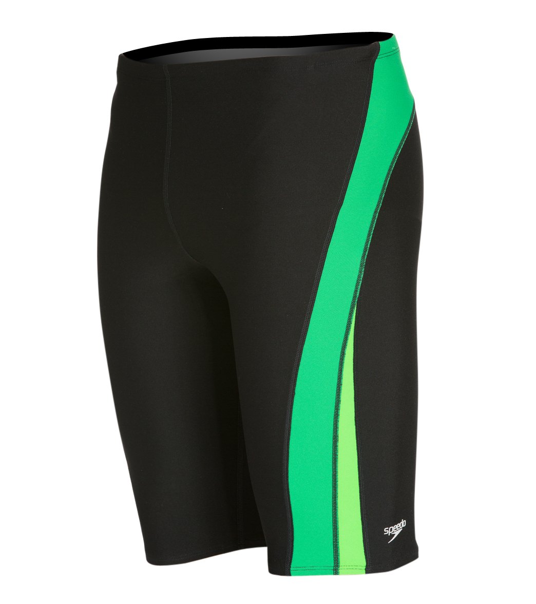 Speedo Black/Green Launch Splice Endurance+ Jammer Size 24