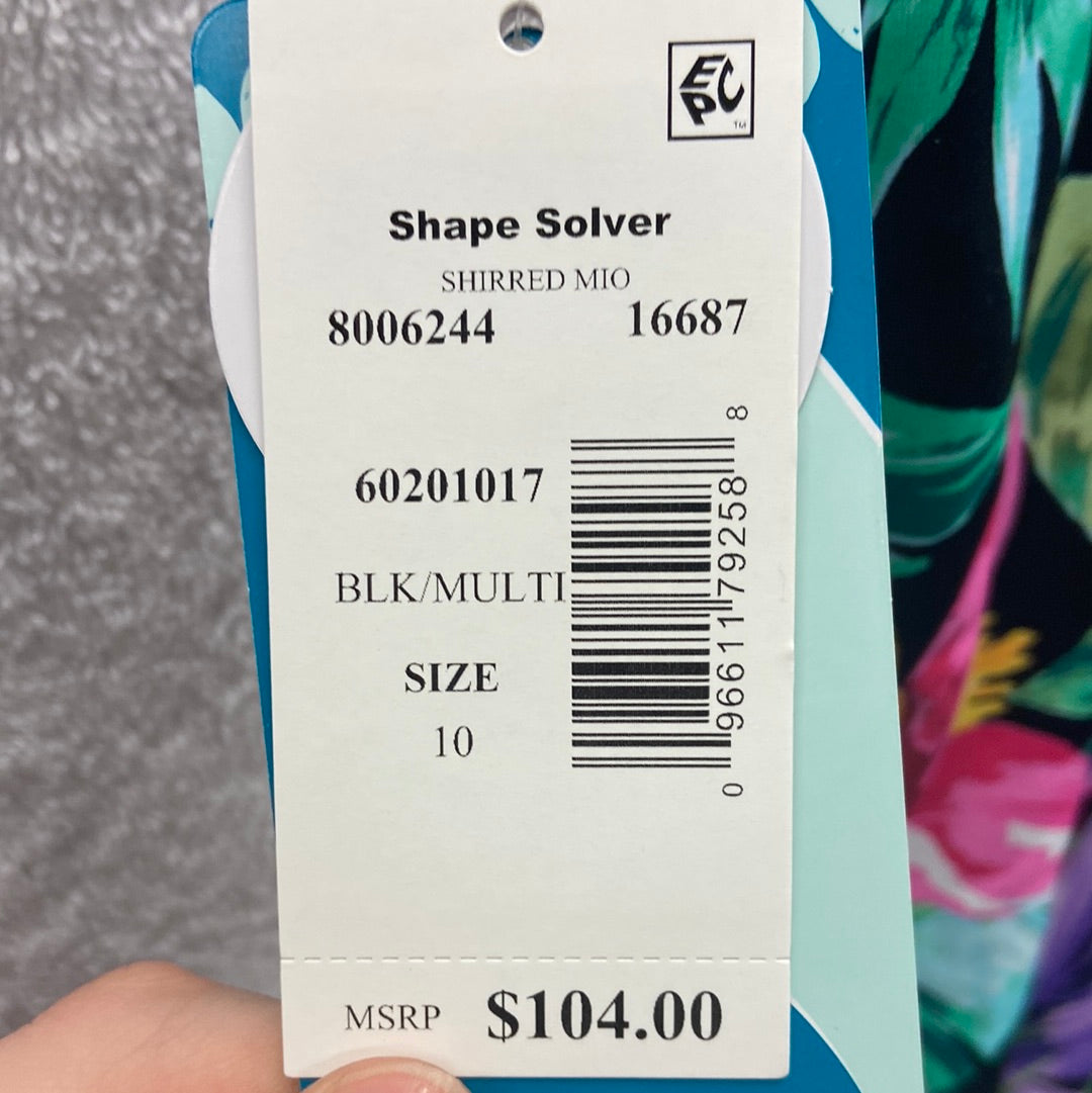 Penbrooke Shape Solver Black/Multi One Piece Shredded Mio Size 10
