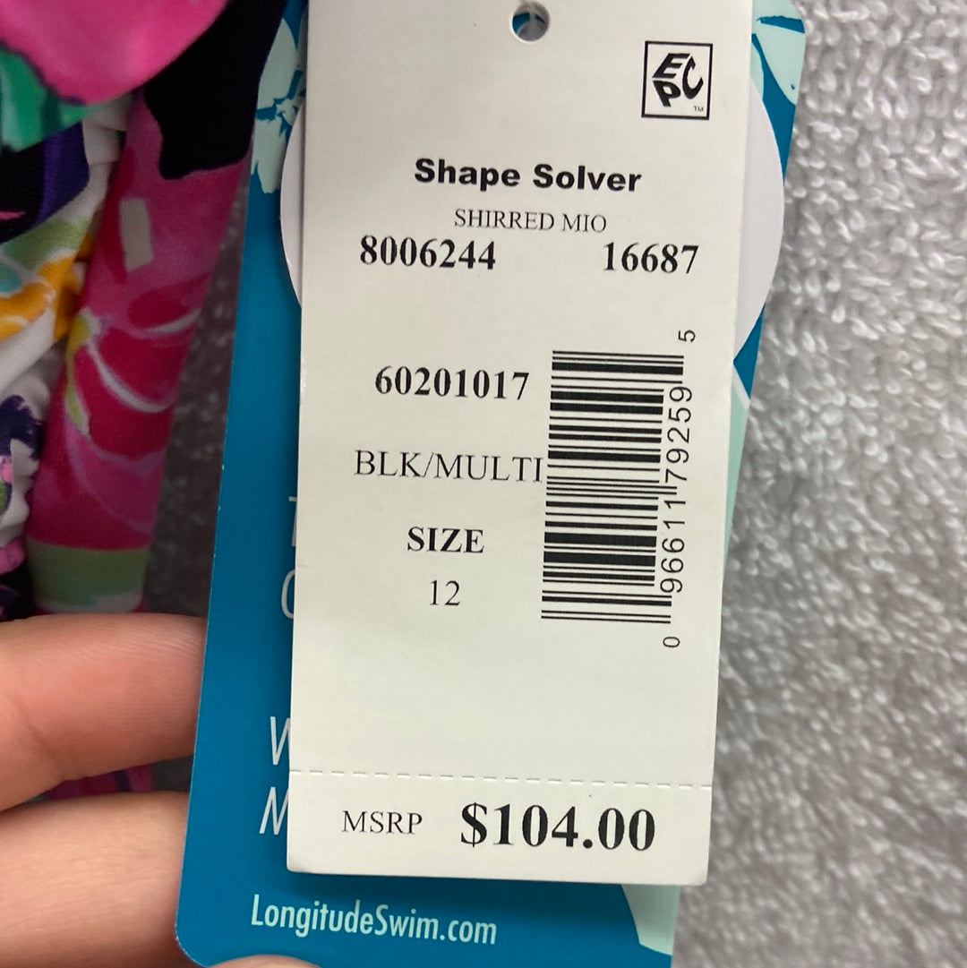 Penbrooke Shape Solver Black/Multi One Piece Shridded Mio Size 12