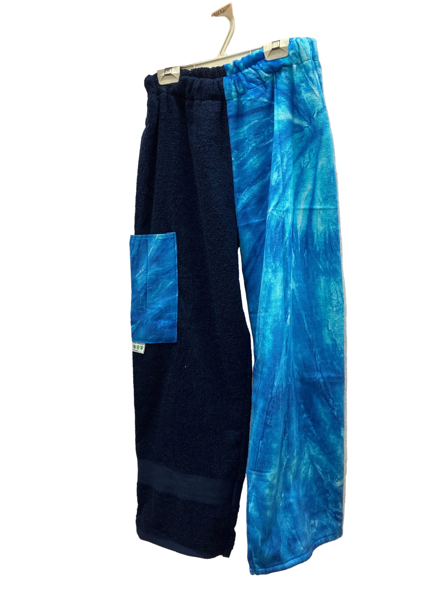 Blue Tie Dye Towel Pants