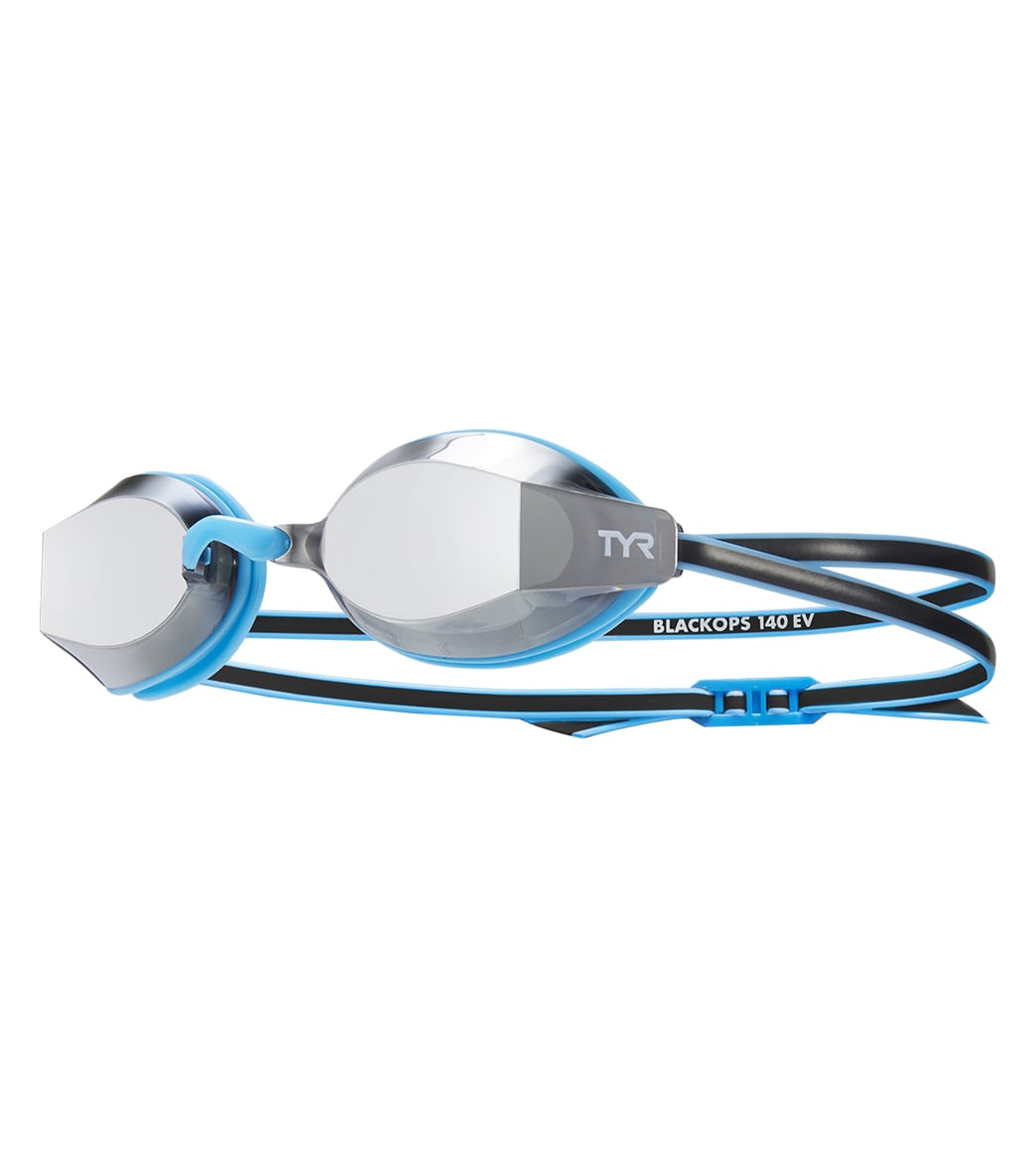 TYR Blue/Black Youth Blackops 140 EV Racing Mirrored Fit Goggle