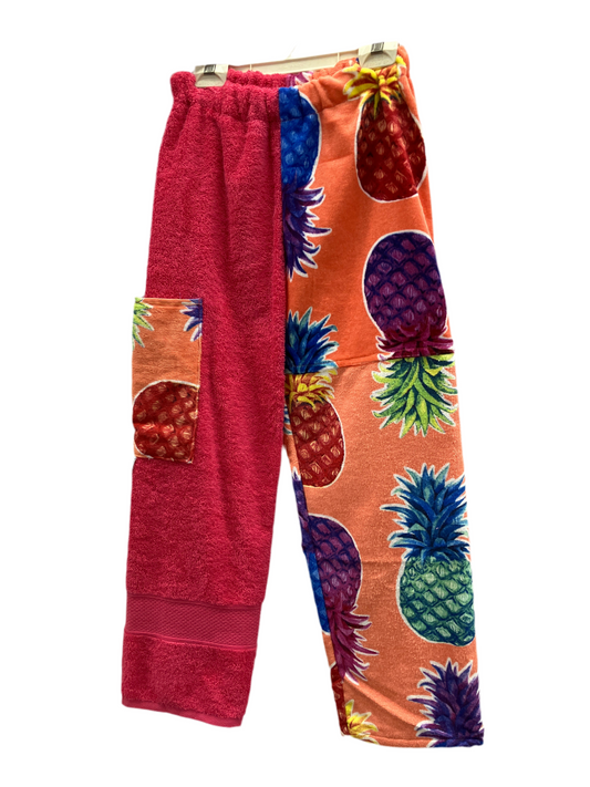 Raspberry/Orange Pineapple Towel Pants