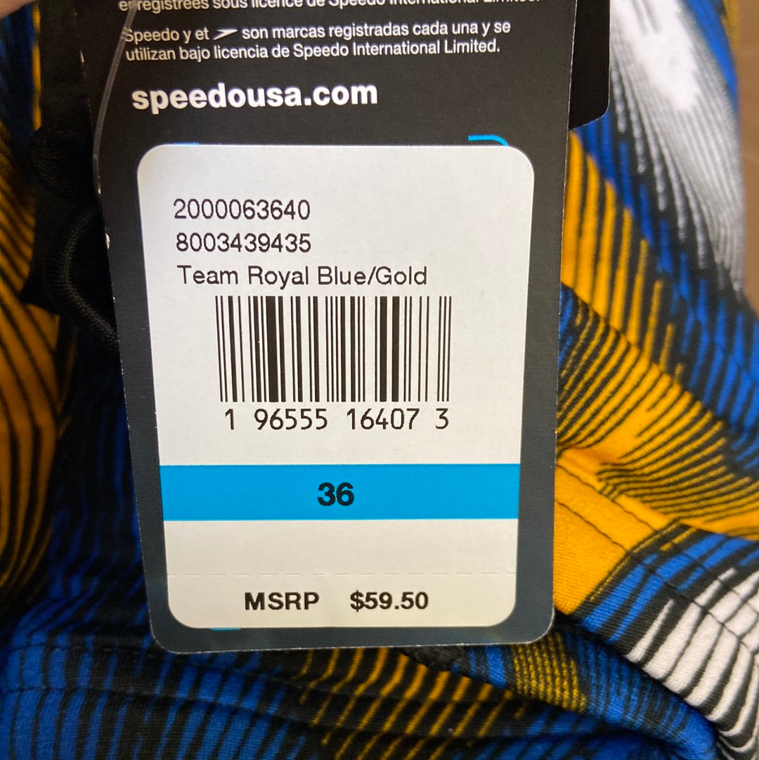 Speedo Endurance+ Team Royal Blue/Gold Jammer Size 36