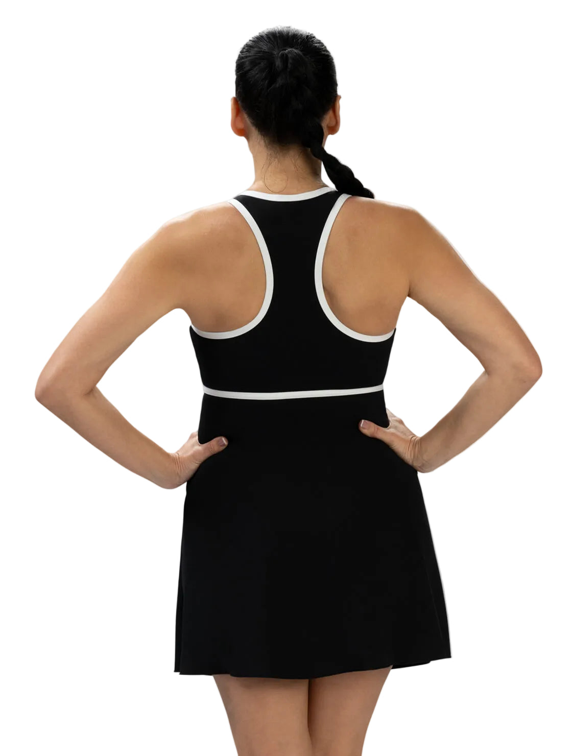 Dolfin Aquashape Black Zip Front Swim Dress