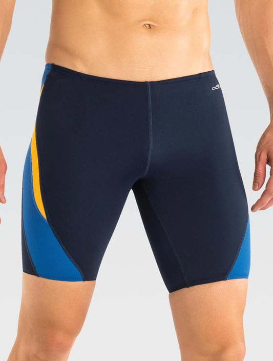 Dolfin Navy/Blue/Gold Reliance Colorblock Jammer Size 34