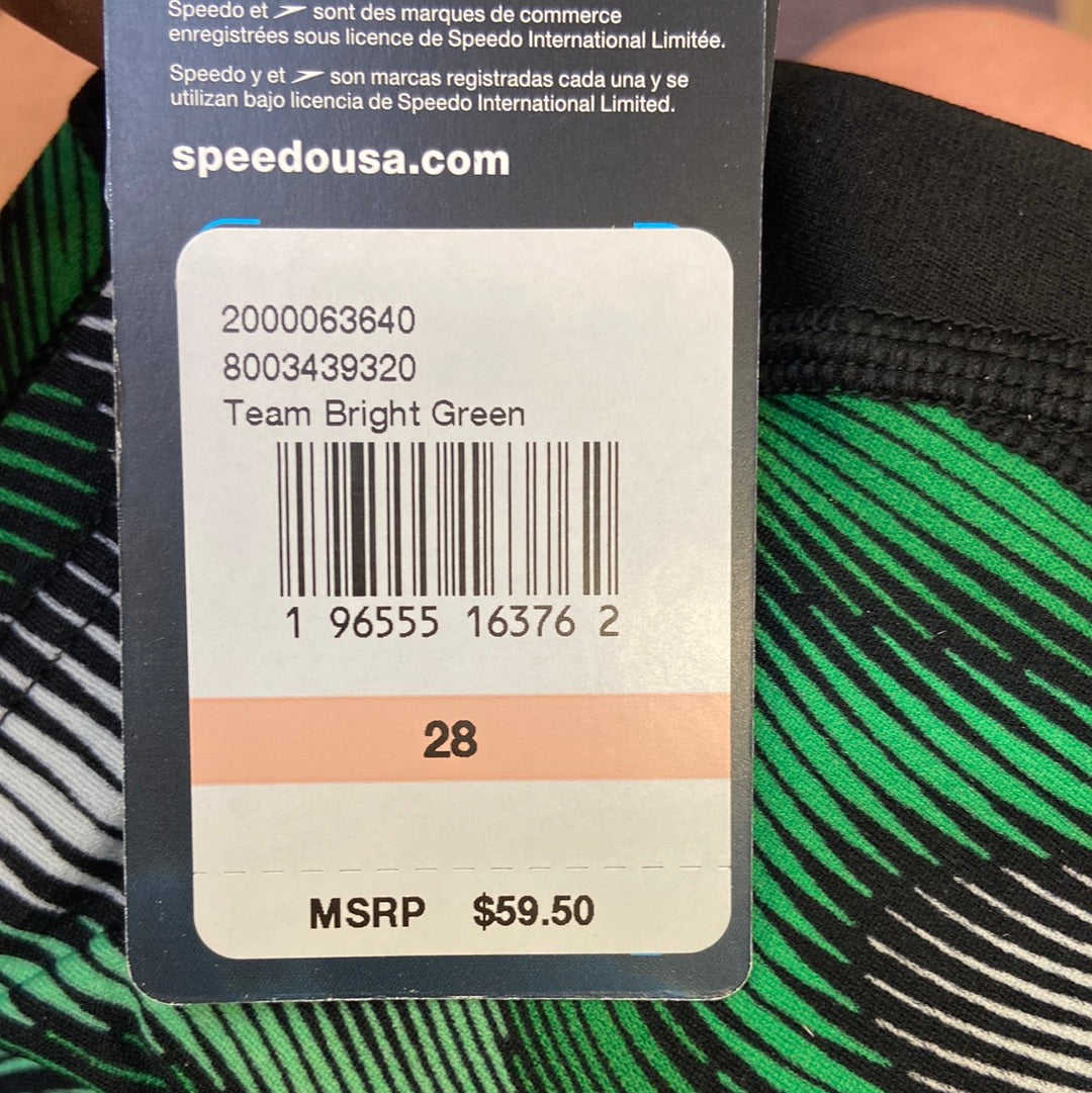 Speedo Endurance+ Team Bright Green Jammer Size 28