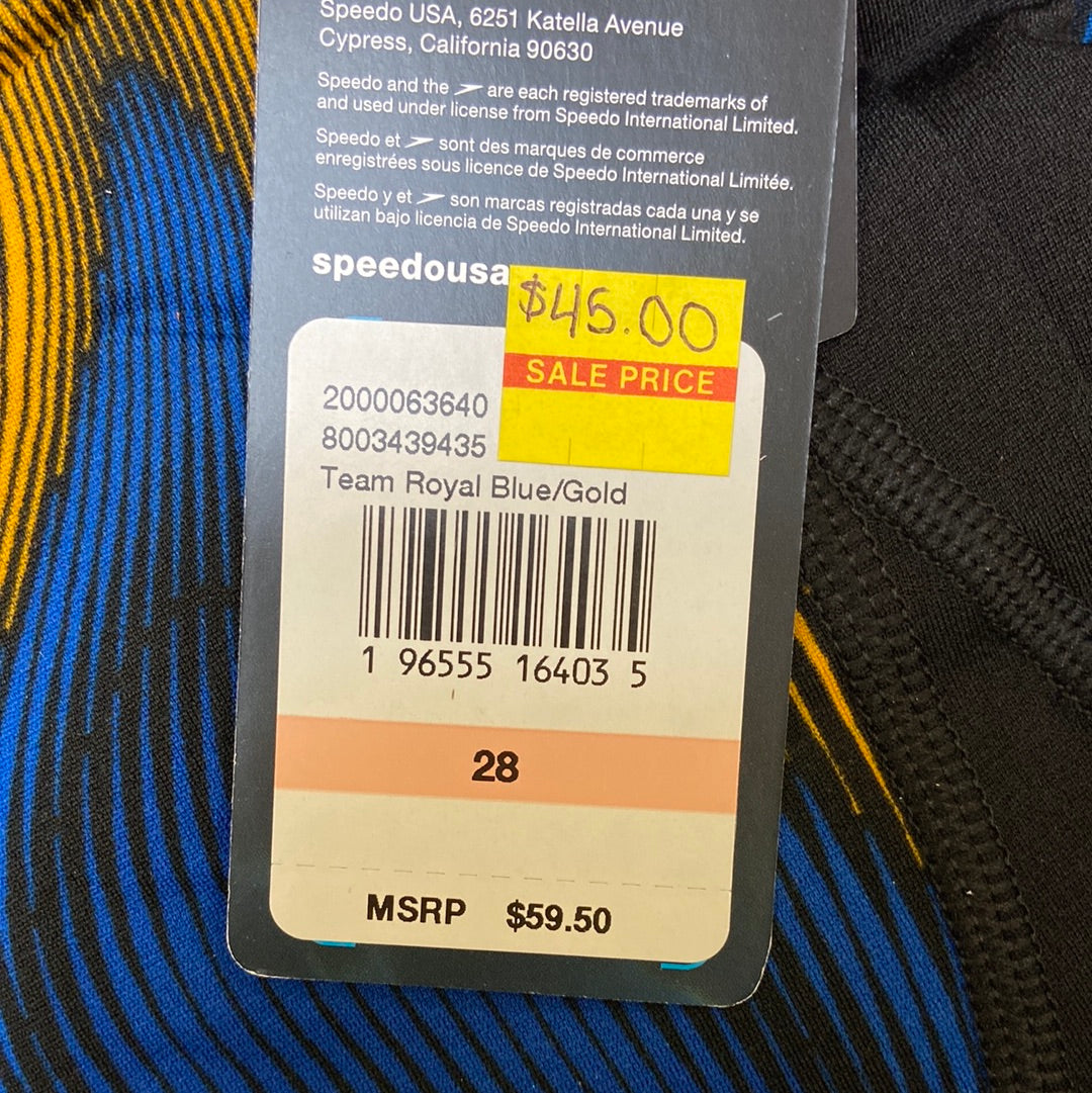 Speedo Endurance+ Team Royal Blue/Gold Jammer Size 28