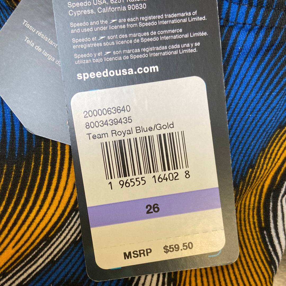 Speedo Endurance+ Team Royal Blue/Gold Jammer Size 26
