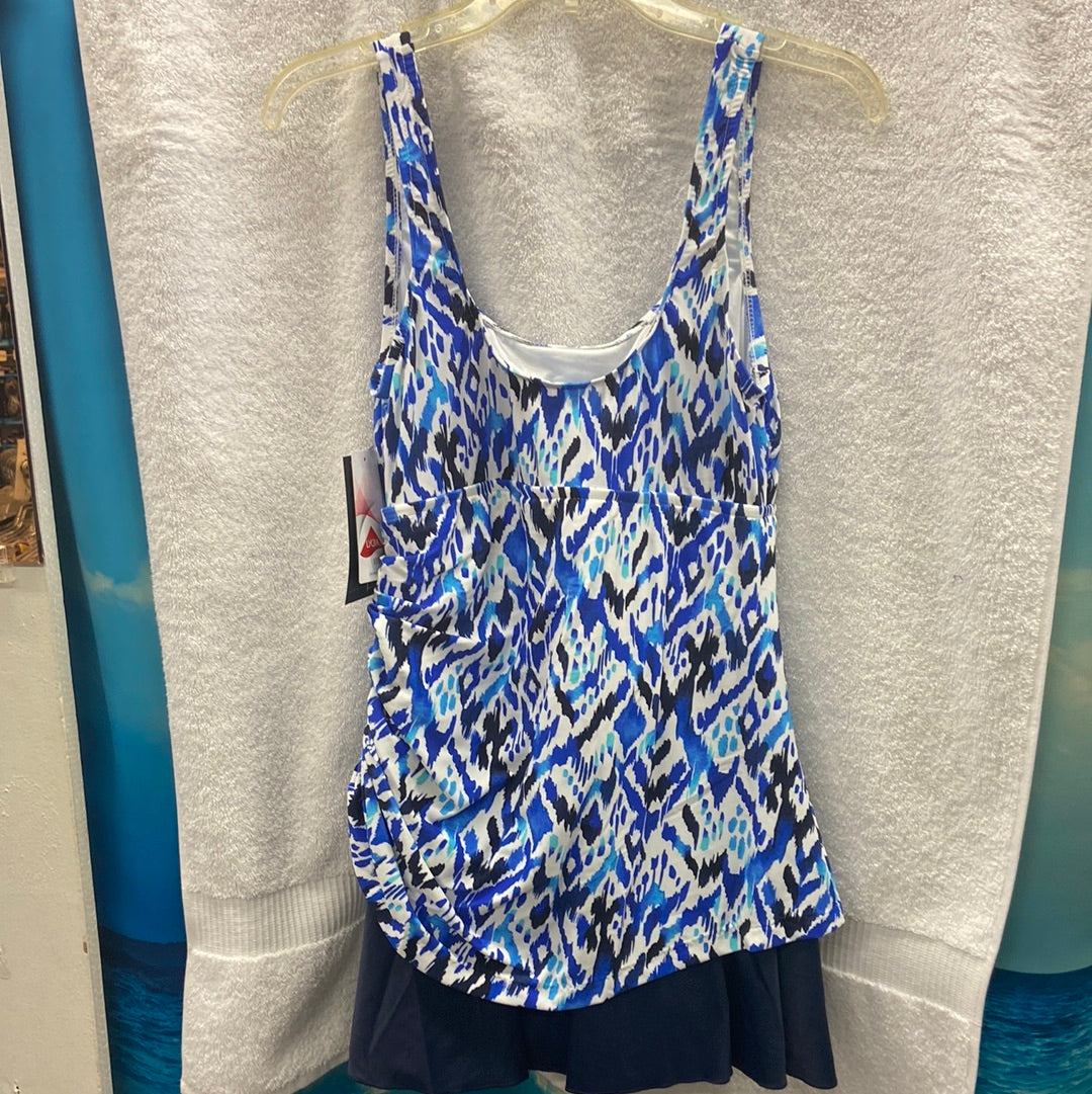 Maxine Global Groove Adjustable Tank Swim Dress Size 12