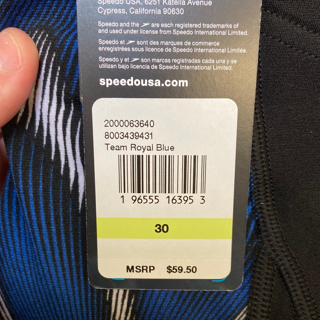 Speedo Endurance+ Team Royal Blue Jammer Size 30