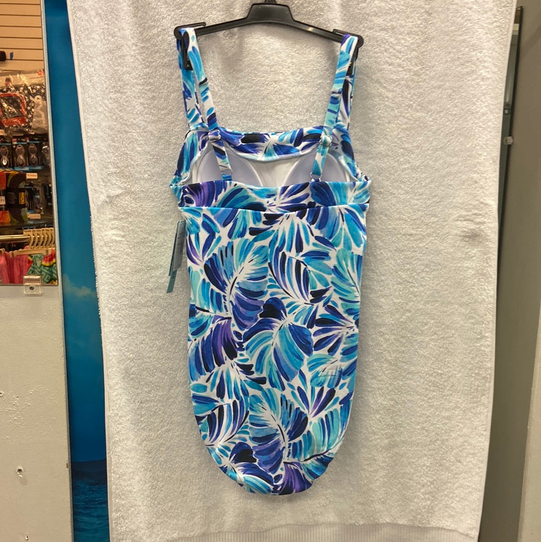 Shape Solver Shirred Mio Blue Onepiece Size 12