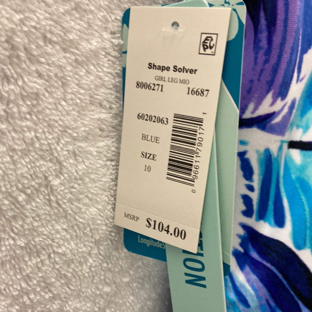 Penbrooke Blue Shape Solver One Piece Missy Control Girl Leg Size 12