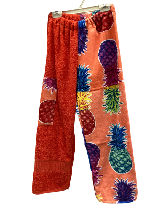 Orange Pineapple Towel Pants