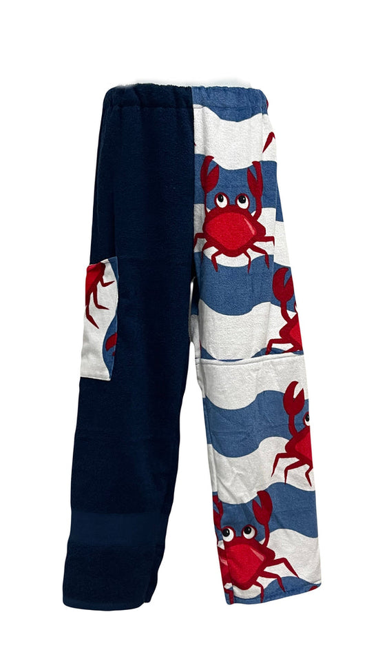 Navy Crab Towel Pants