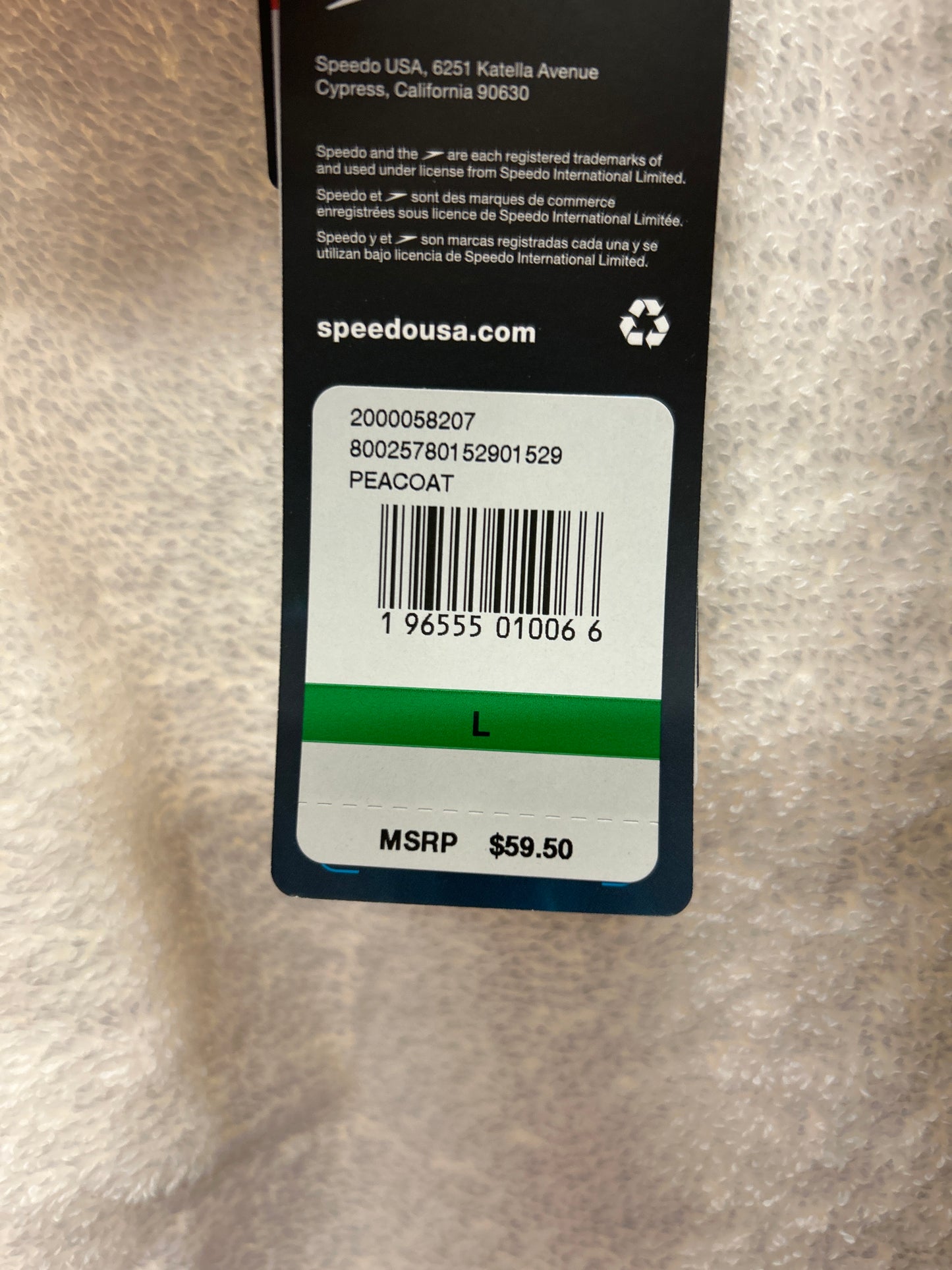 Speedo Eco Hydro Square Leg Peacoat Size Large