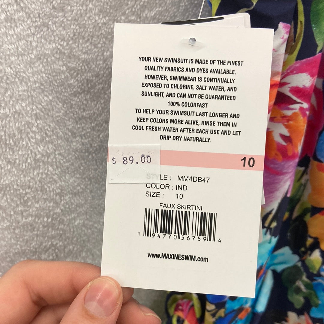 Maxine Botanic Garden Indigo Faux Skirtini Size 10
