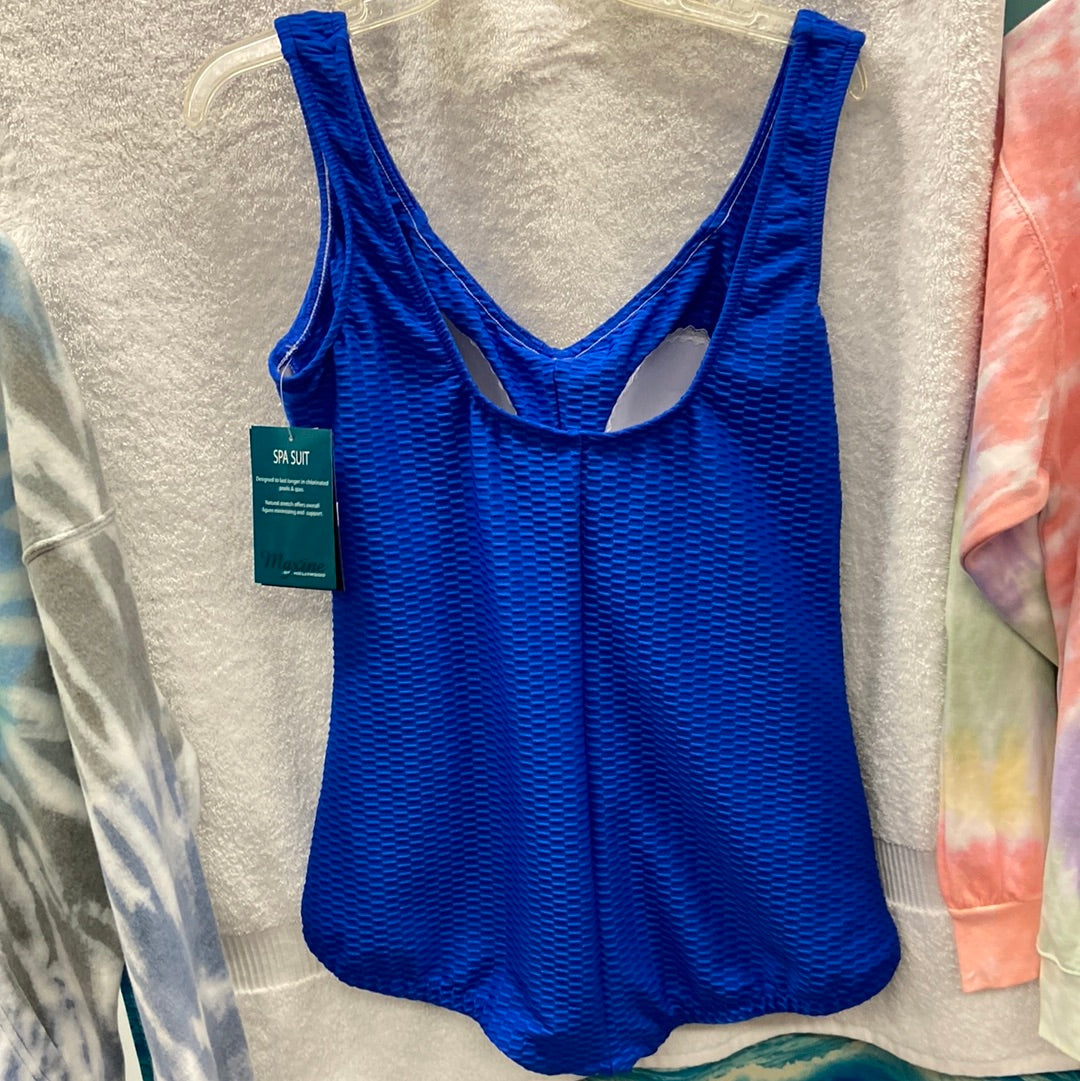 Maxine Cobalt Textured Spa Shirred Size 18W