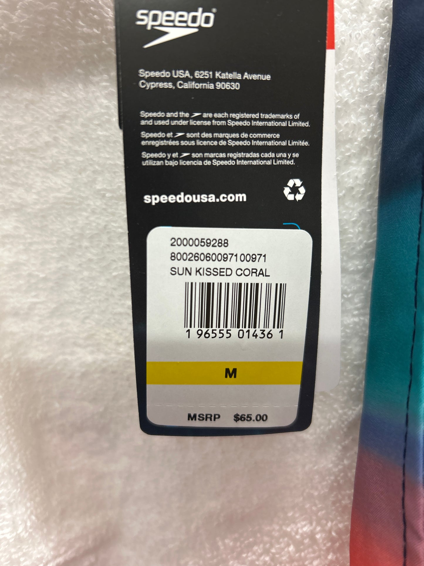 Speedo Hydro Square Leg Sun Kissed Coral Size Large