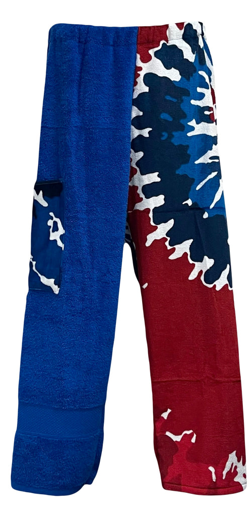 Royal Blue Tie Dye Towel Pants