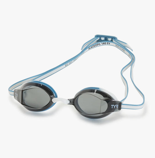 TYR Smoke/White Blackops 140 EV Racing Junior Fit Goggle