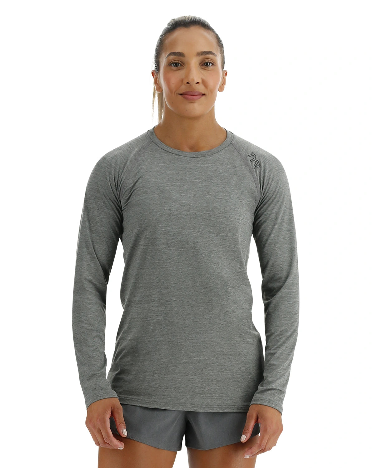 TYR L Iron Heather Women's Long Sleeve Sun Shirt
