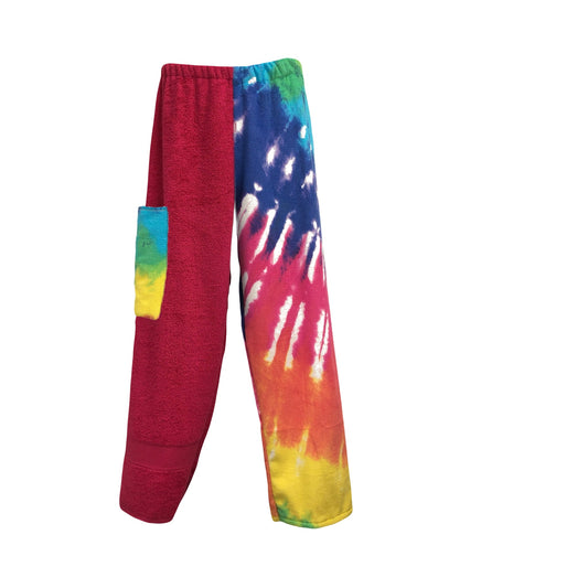Raspberry Tie Dye Towel Pants