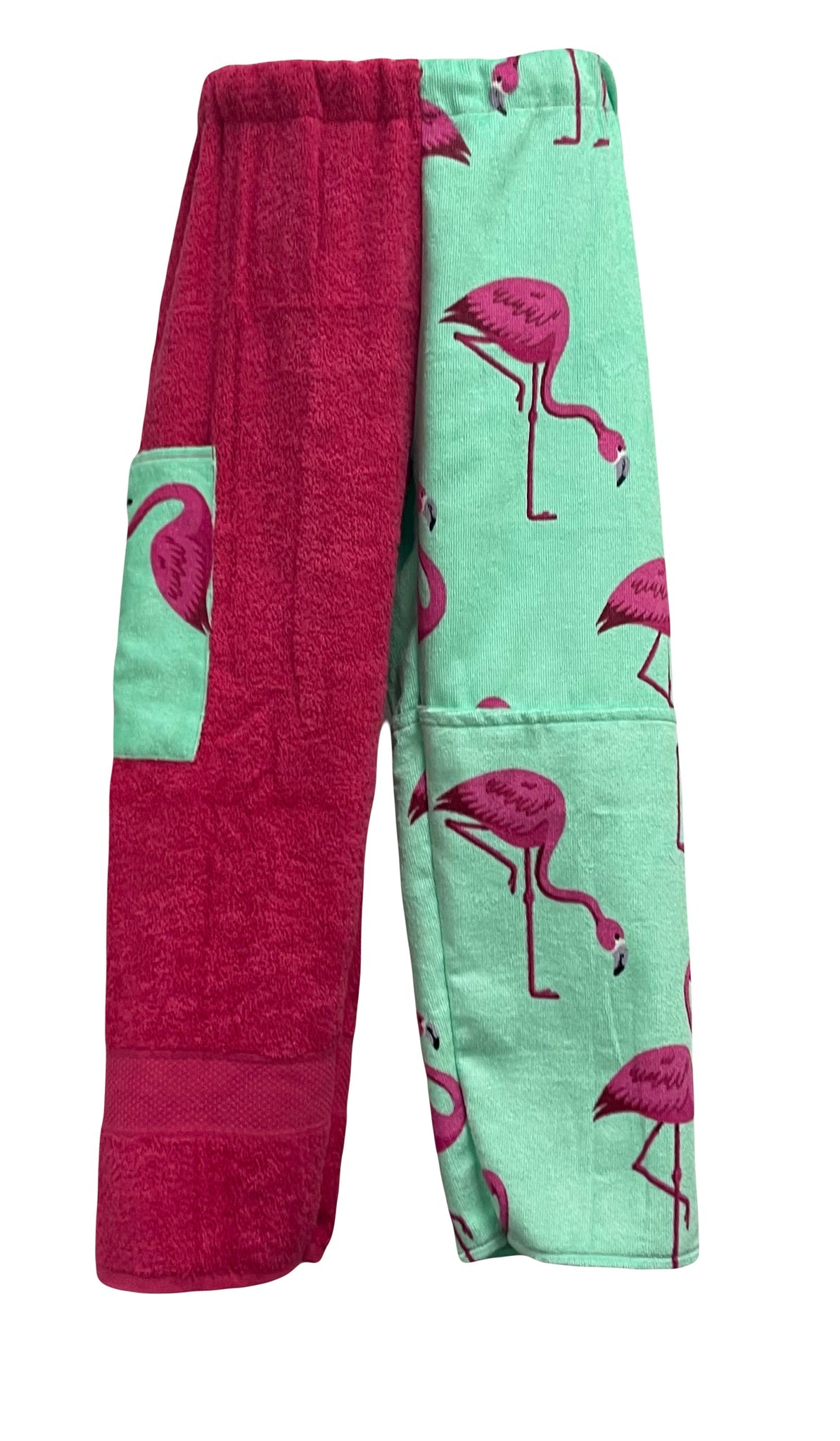 Raspberry Flamingo Towel Pants
