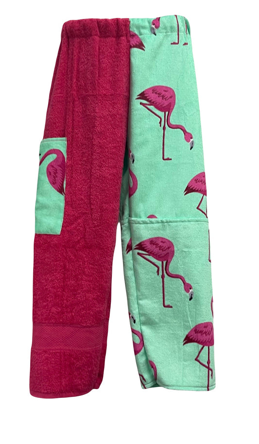 Raspberry Flamingo Towel Pants