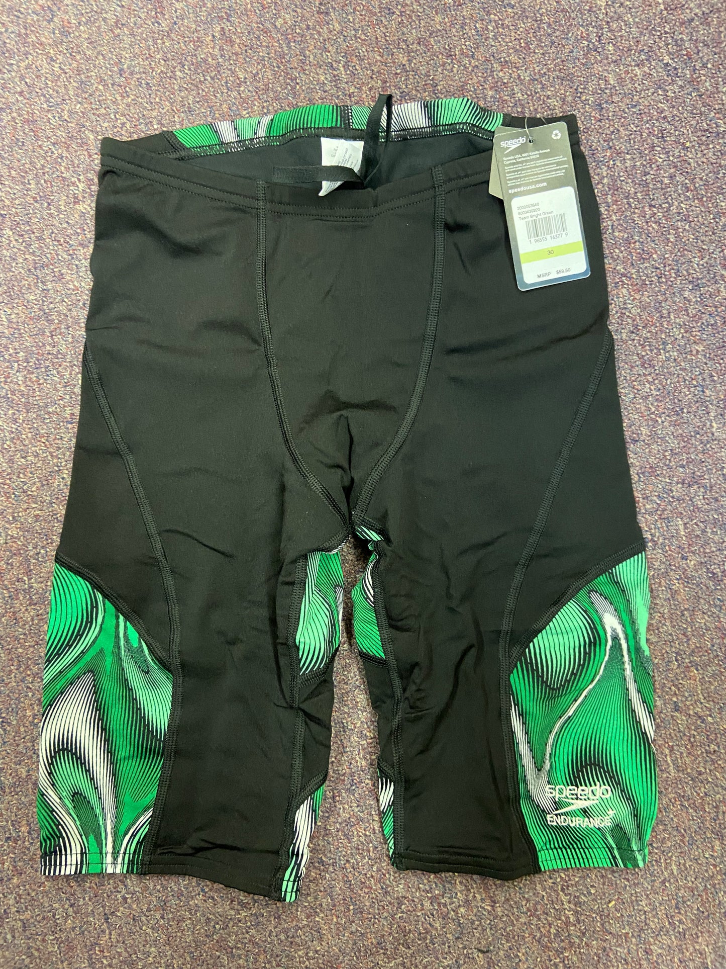 Speedo Endurance+ Team Bright Green Jammer Size 30