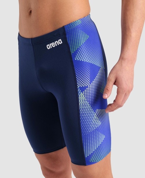 Arena Navy/Blue Green Halftone Jammer Size 34