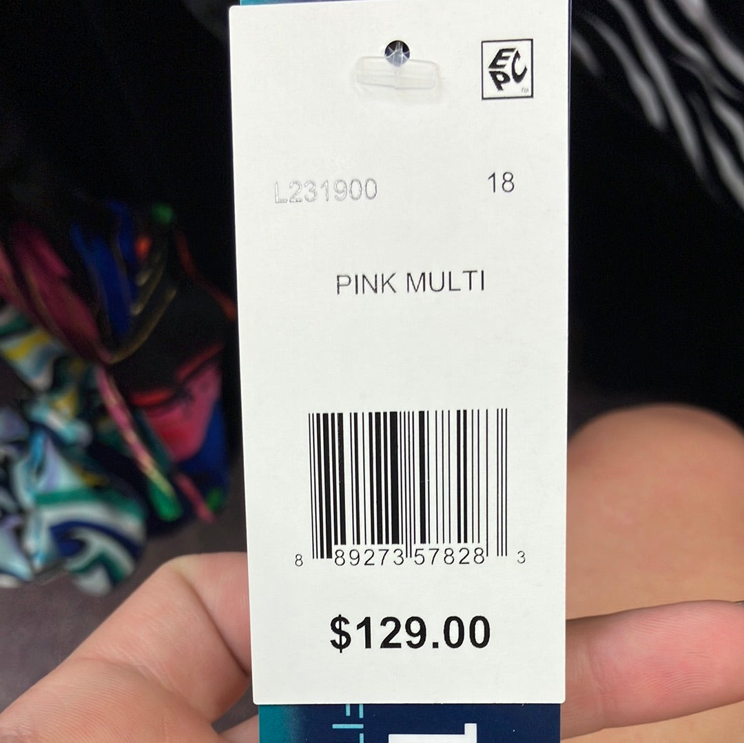 Longitude Pink Multicolor One Piece Suit Size 18