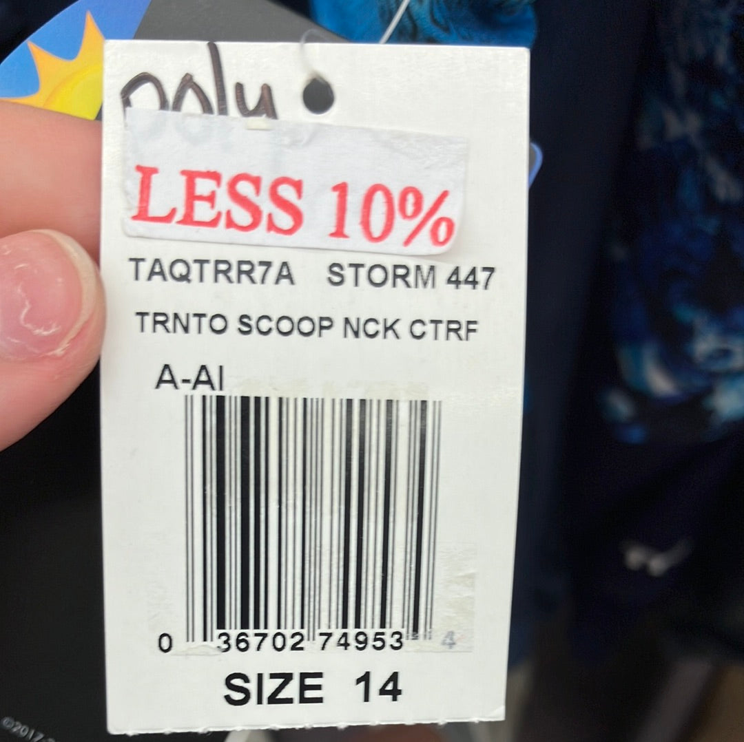 TYR Storm Scoop Neck Control Suit Size 14