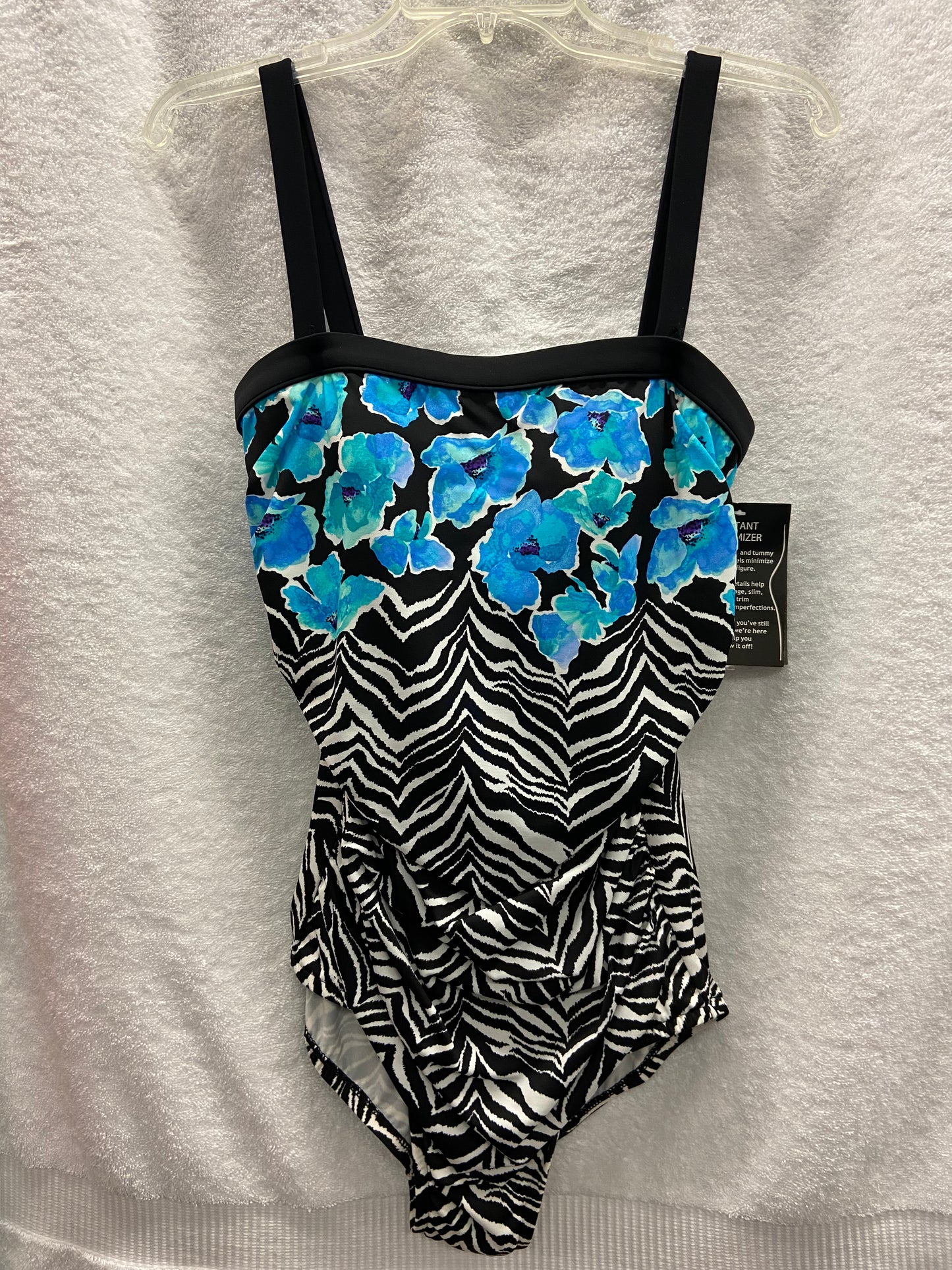 Maxine Black/White Side Shirred Bandeau Size 10