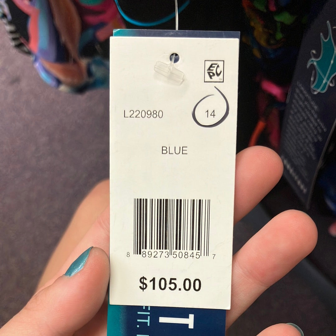Longitude Blue One Piece Suit Size 14