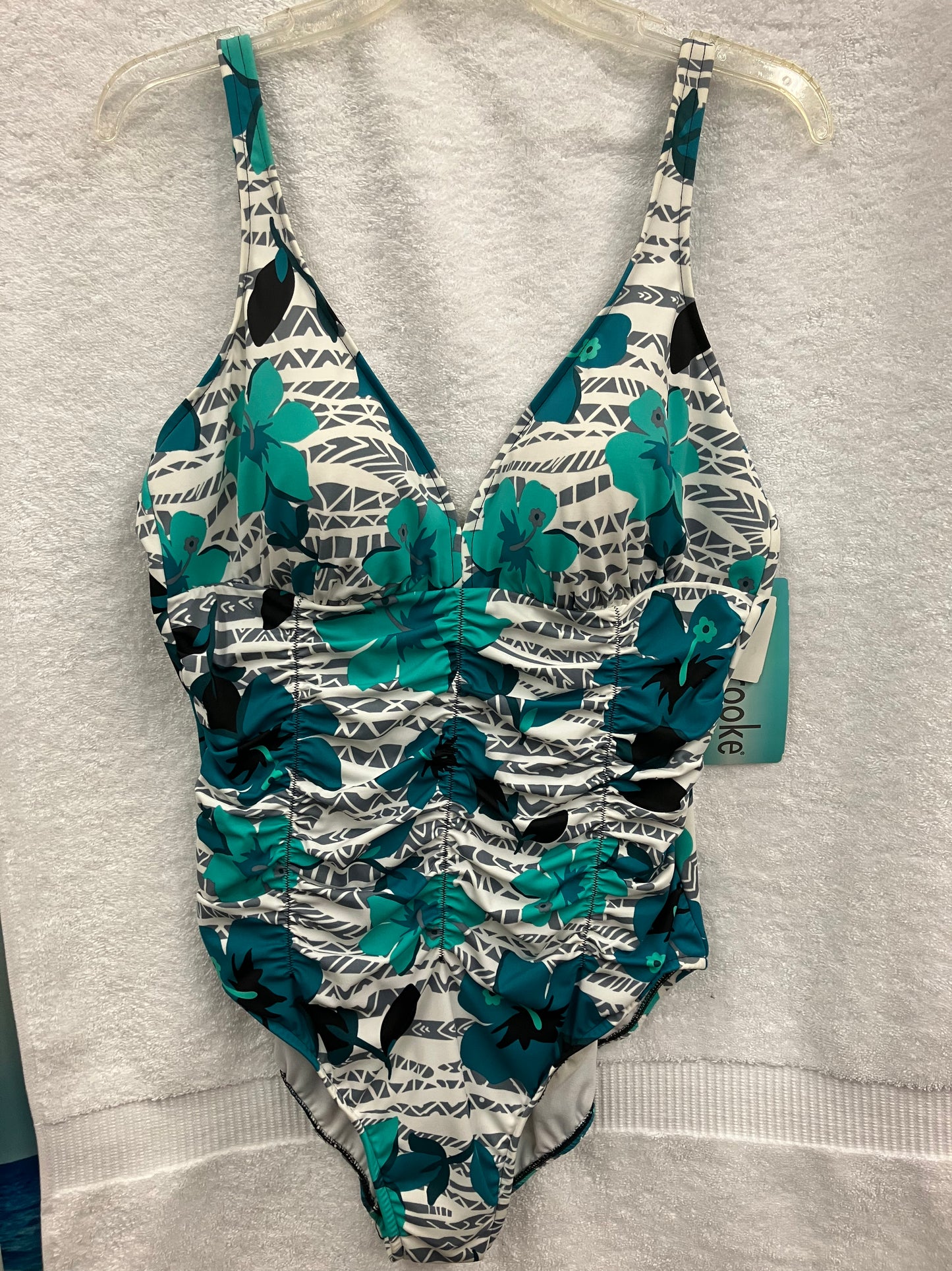 Penbrooke Teal One Piece Suit Size 16