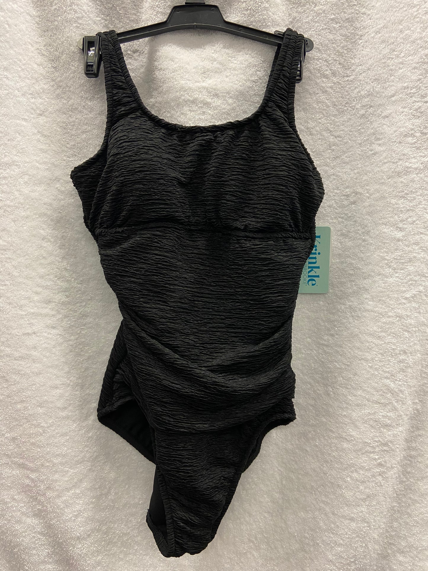 Penbrooke Black Krinkle 1 Piece Empire Tank Size 10
