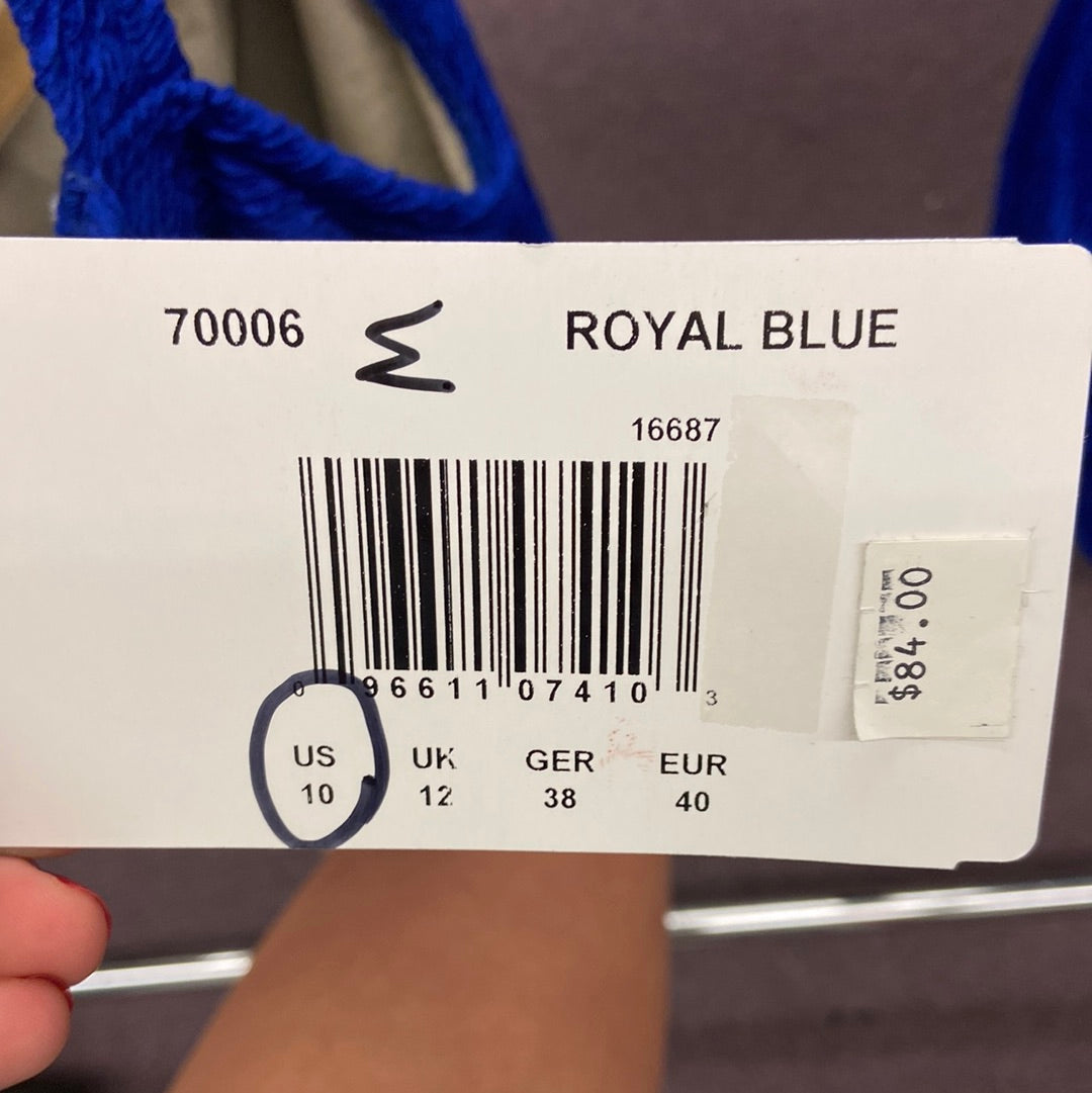 Penbrooke Royal Blue Krinkle One Piece H Back Size 10