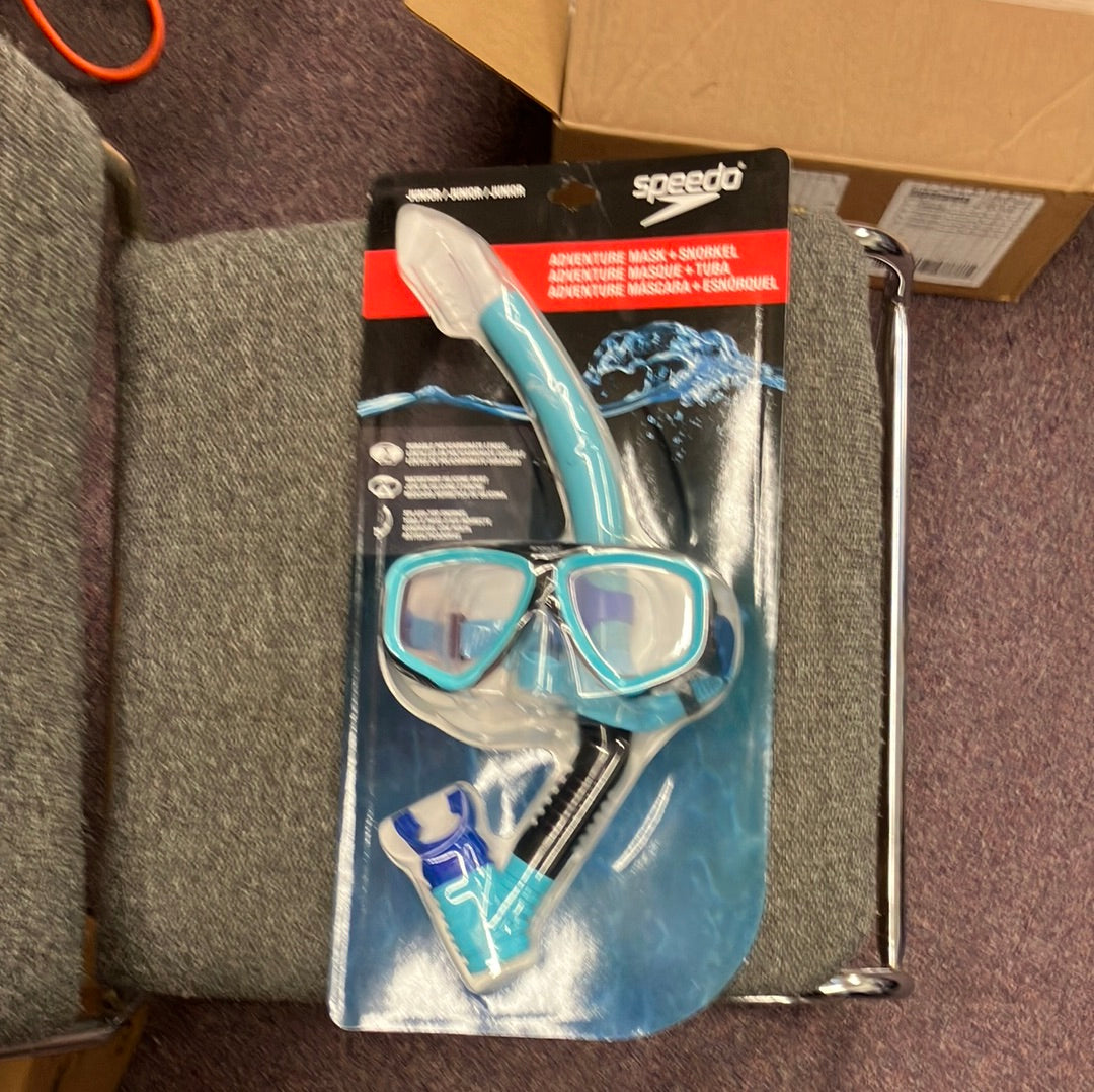 Speedo Blue/Black Jr. Adventure Mask & Snorkel Set