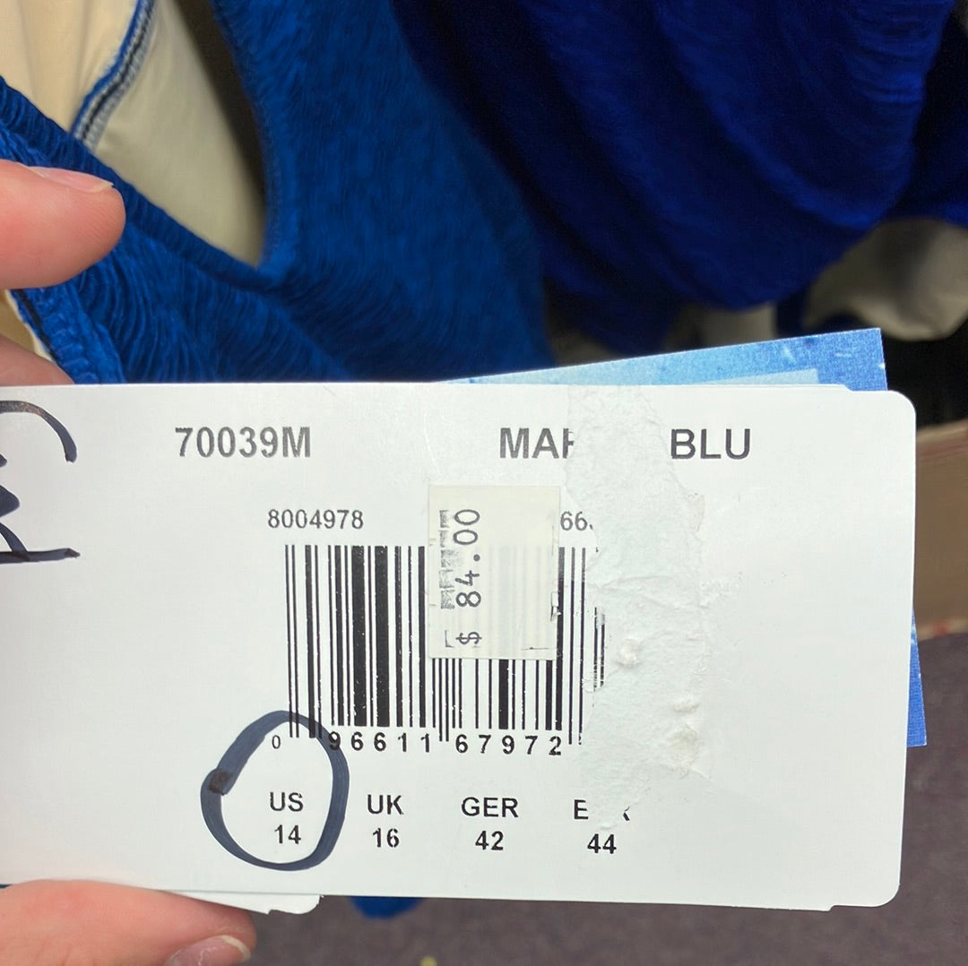 Penbrooke Marine Blue One Piece Suit Size 14